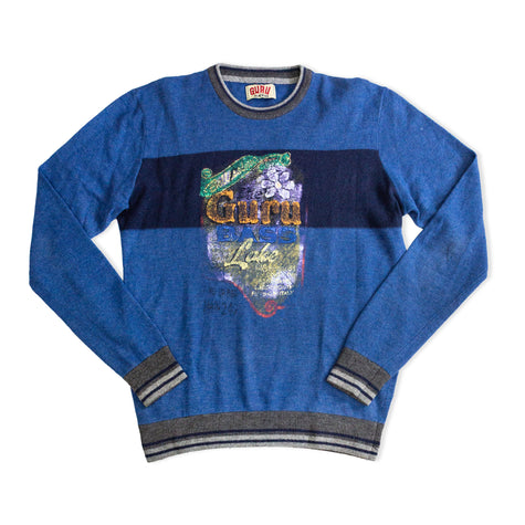 GURU men's wool blend knit sweater (L)