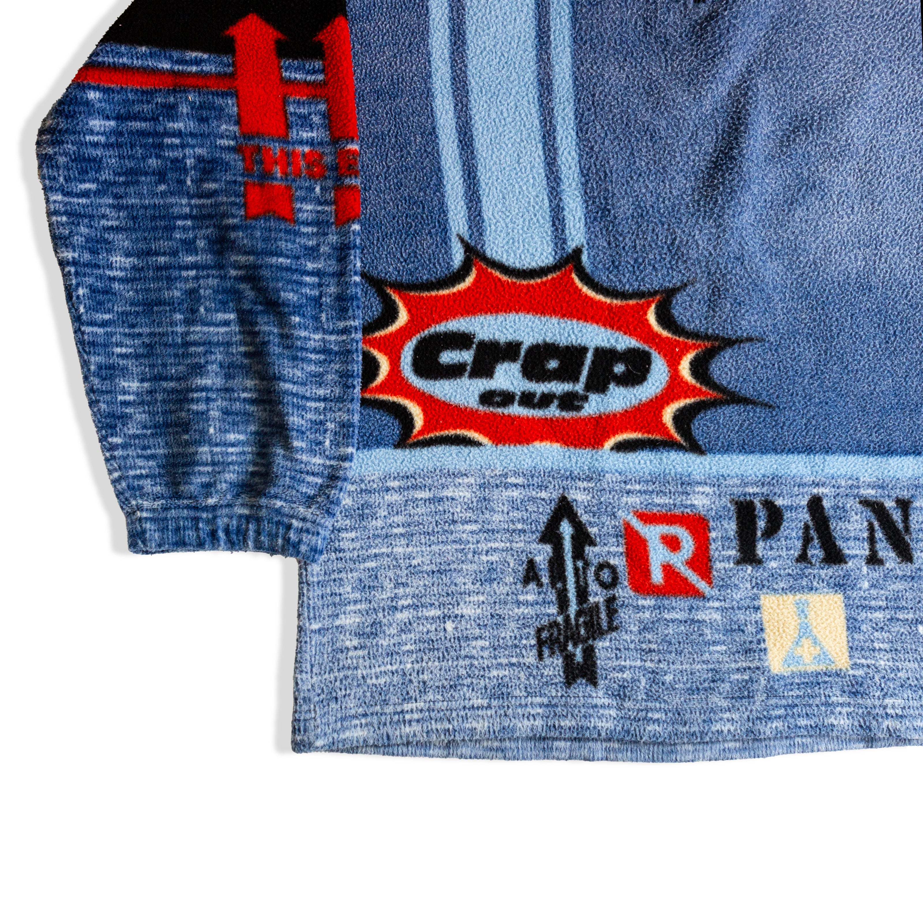 Vintage funky paterned fleece pullover (L/XL)