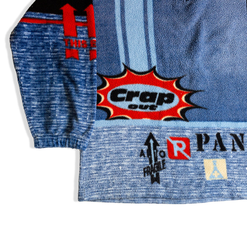 Vintage funky paterned fleece pullover (L/XL)