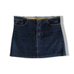 Hot dark denim skirt with waist detail (S/M)