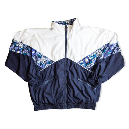 Vintage funky patterned track jacket (L)