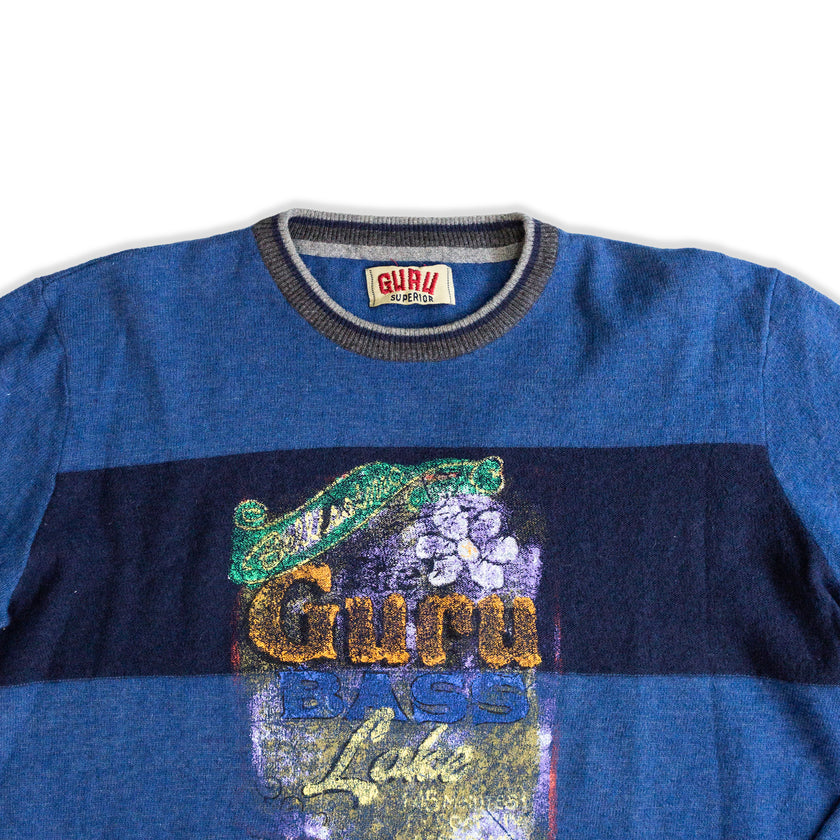 GURU men's wool blend knit sweater (L)