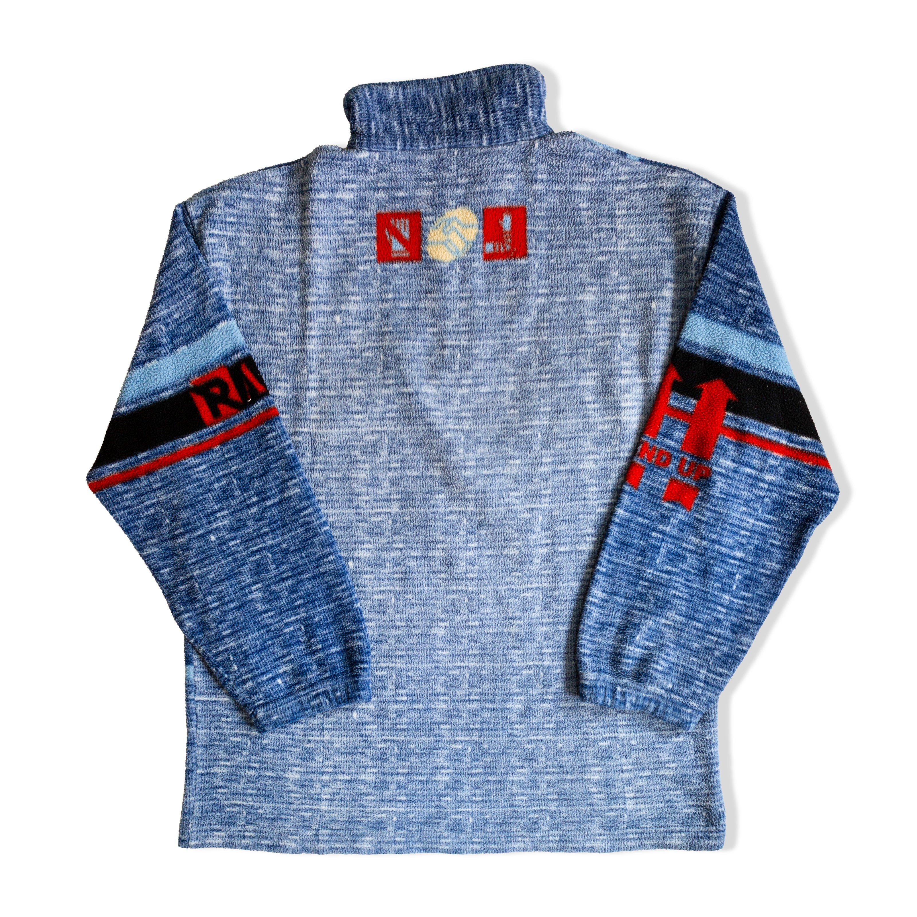 Vintage funky paterned fleece pullover (L/XL)
