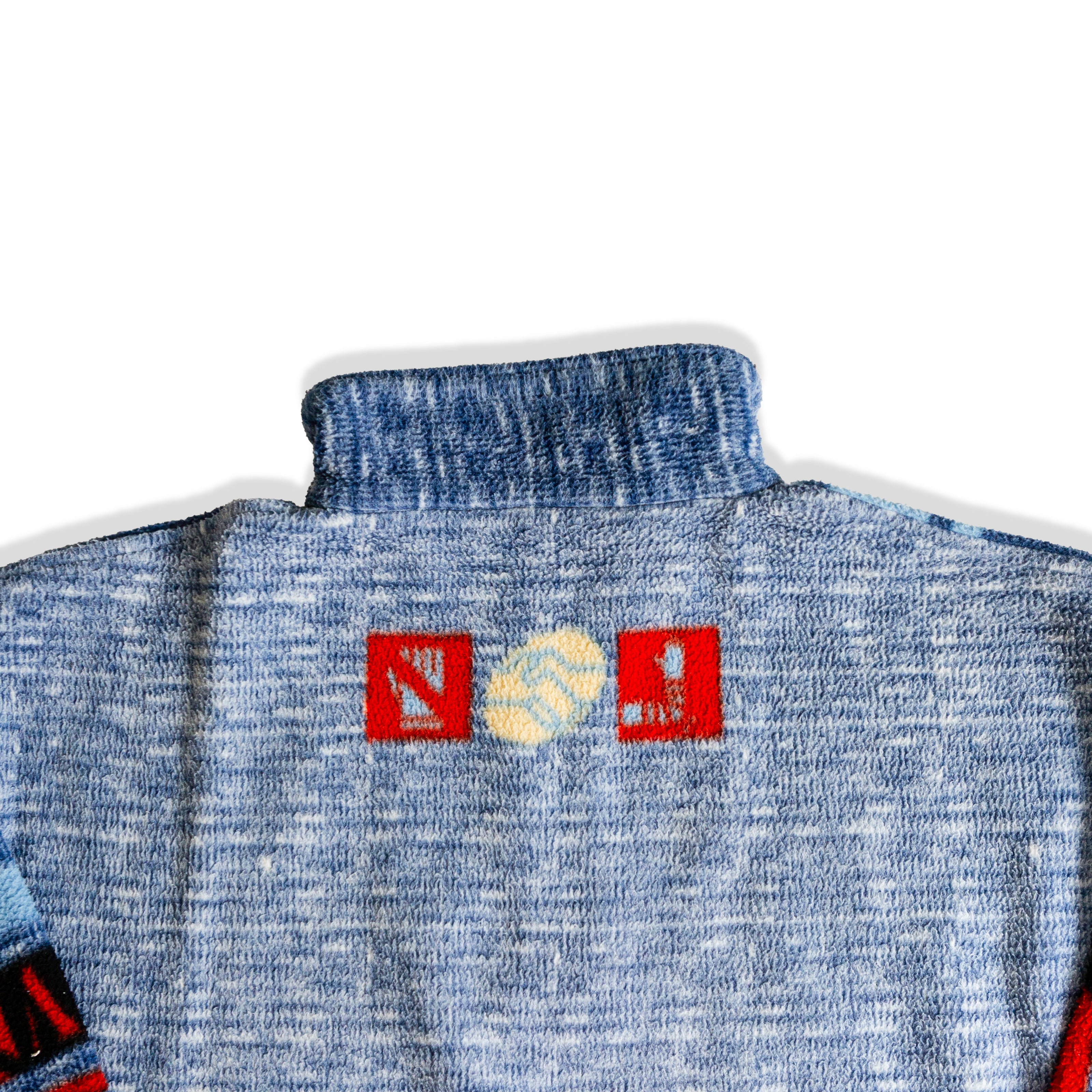 Vintage funky paterned fleece pullover (L/XL)