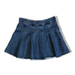 Cute vintage denim skirt with pleats (M)