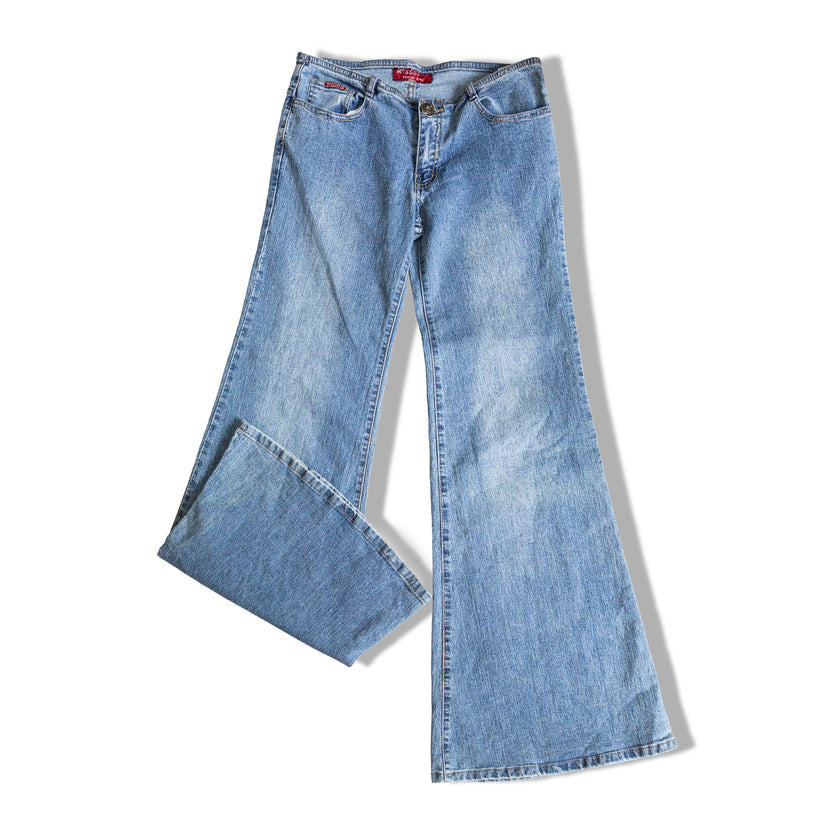 Super hot Y2K ultra low waisted flare jeans (S)
