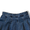 Cute vintage denim skirt with pleats (M)