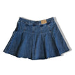 Cute vintage denim skirt with pleats (M)