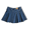 Cute vintage denim skirt with pleats (M)