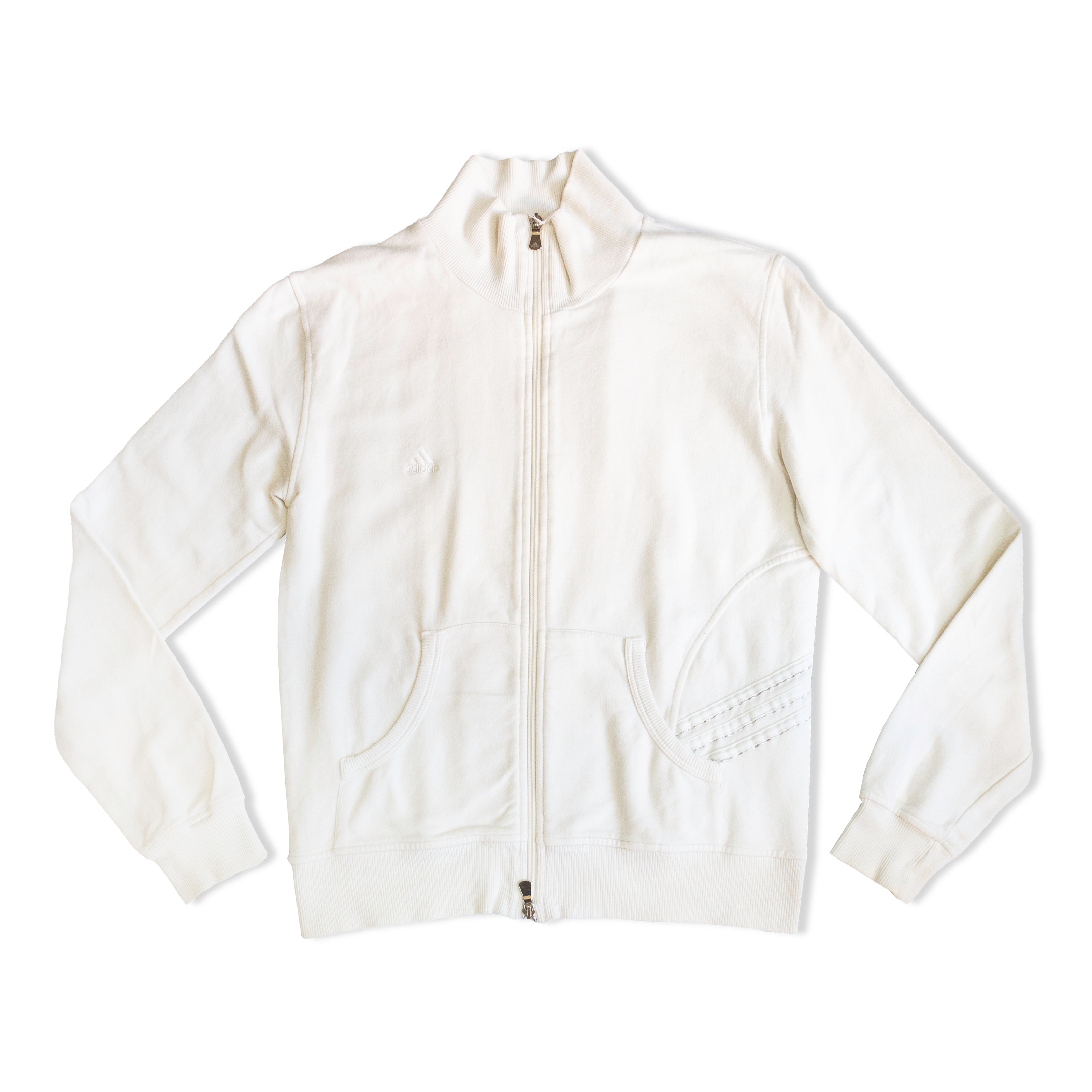 Adidas white zip up