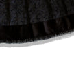 Unique black velvet skirt with lace details (M)