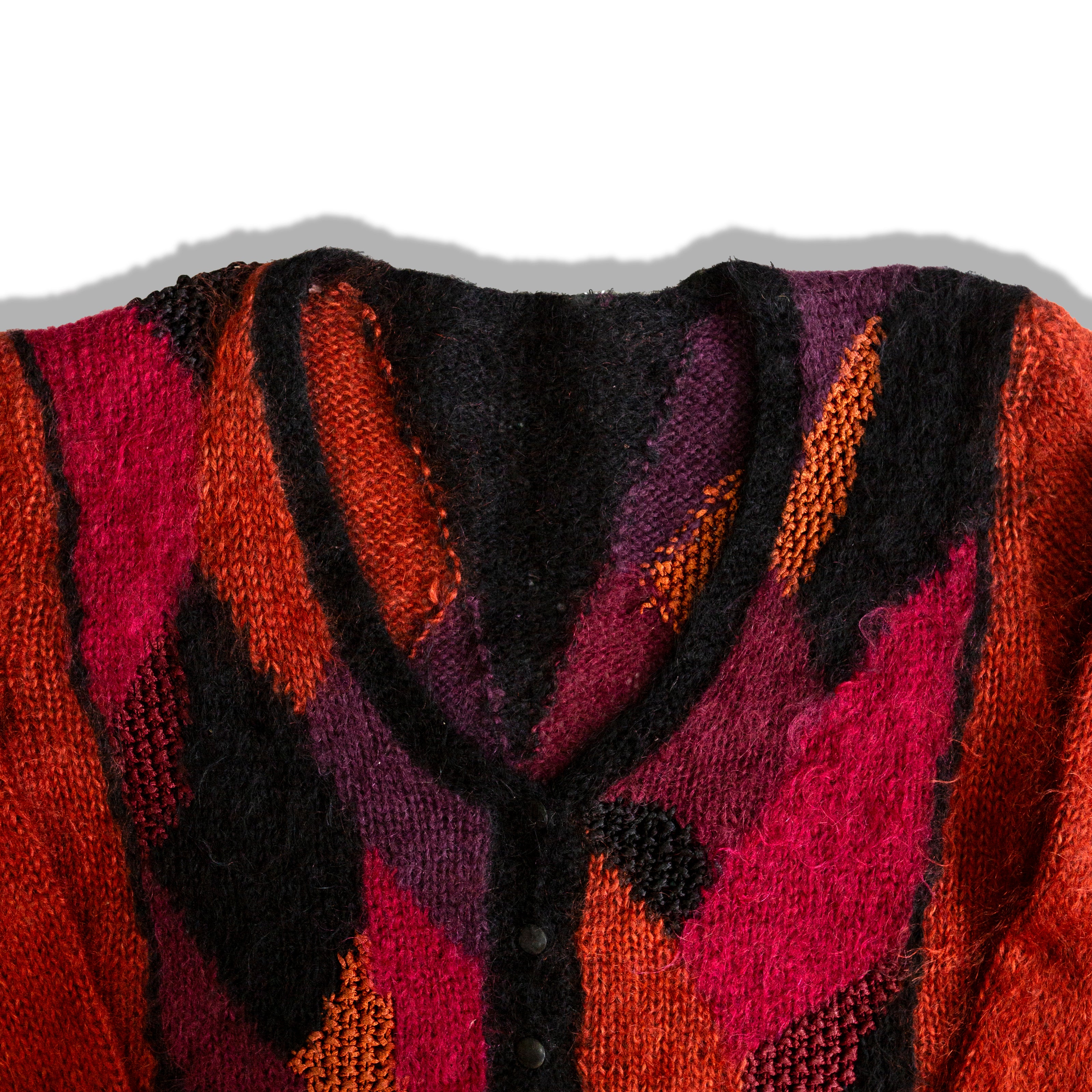 Cozy Knit Cardigan with Geometric Patterns