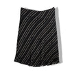 Vintage 100% viscoza diagonal stripe midi skirt(XXL)