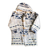 Hooded Toggle Wool Duffle Coat – Southwestern Aztec Style Pattern