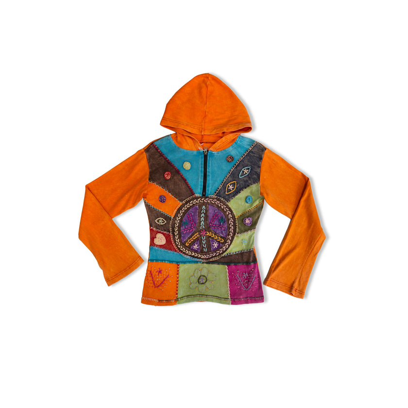 Super cute colourful hippy top