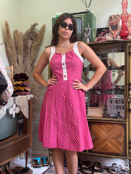 Cottage core polka dot dress