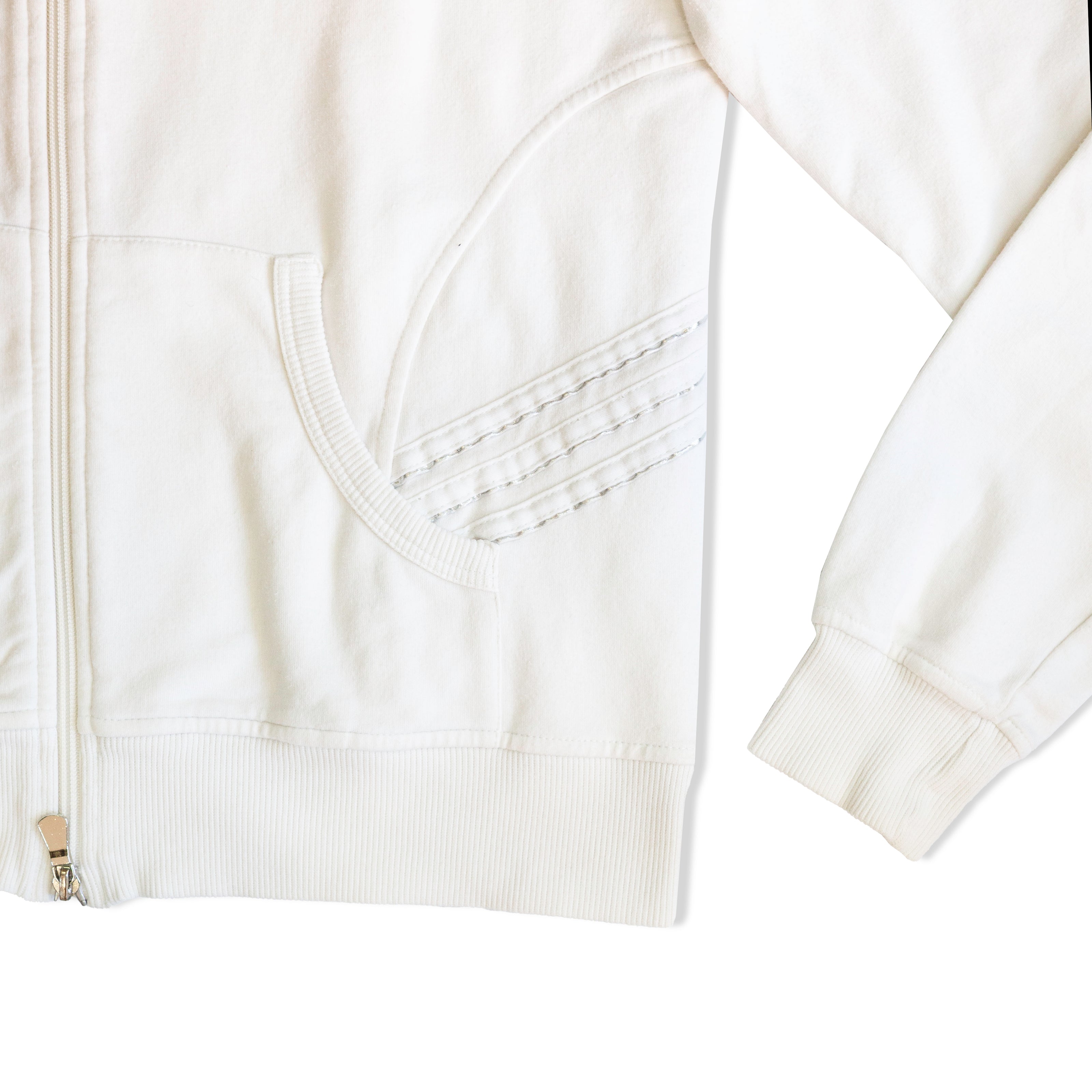 Adidas white zip up