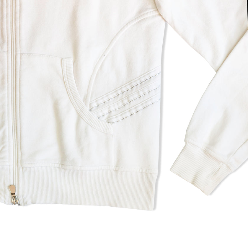 Adidas white zip up