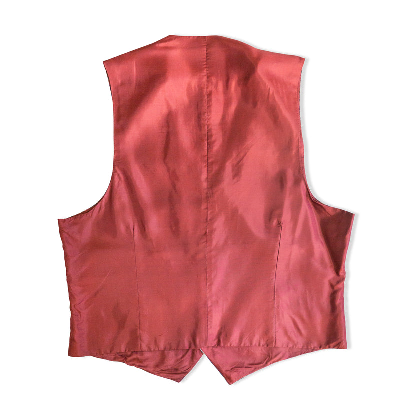 Vintage NEW FAST multicolor abstract floral print waistcoat vest (XL)