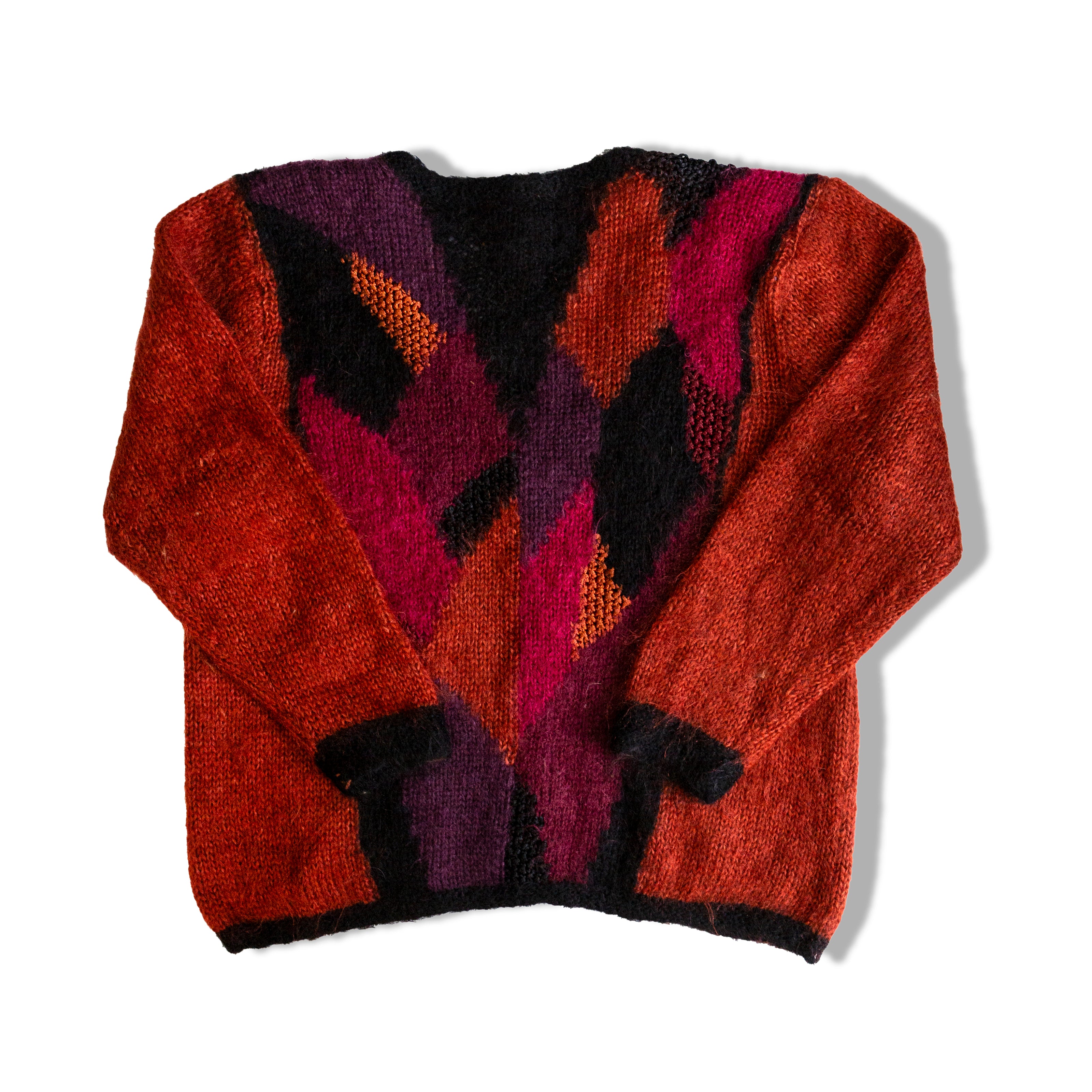 Cozy Knit Cardigan with Geometric Patterns