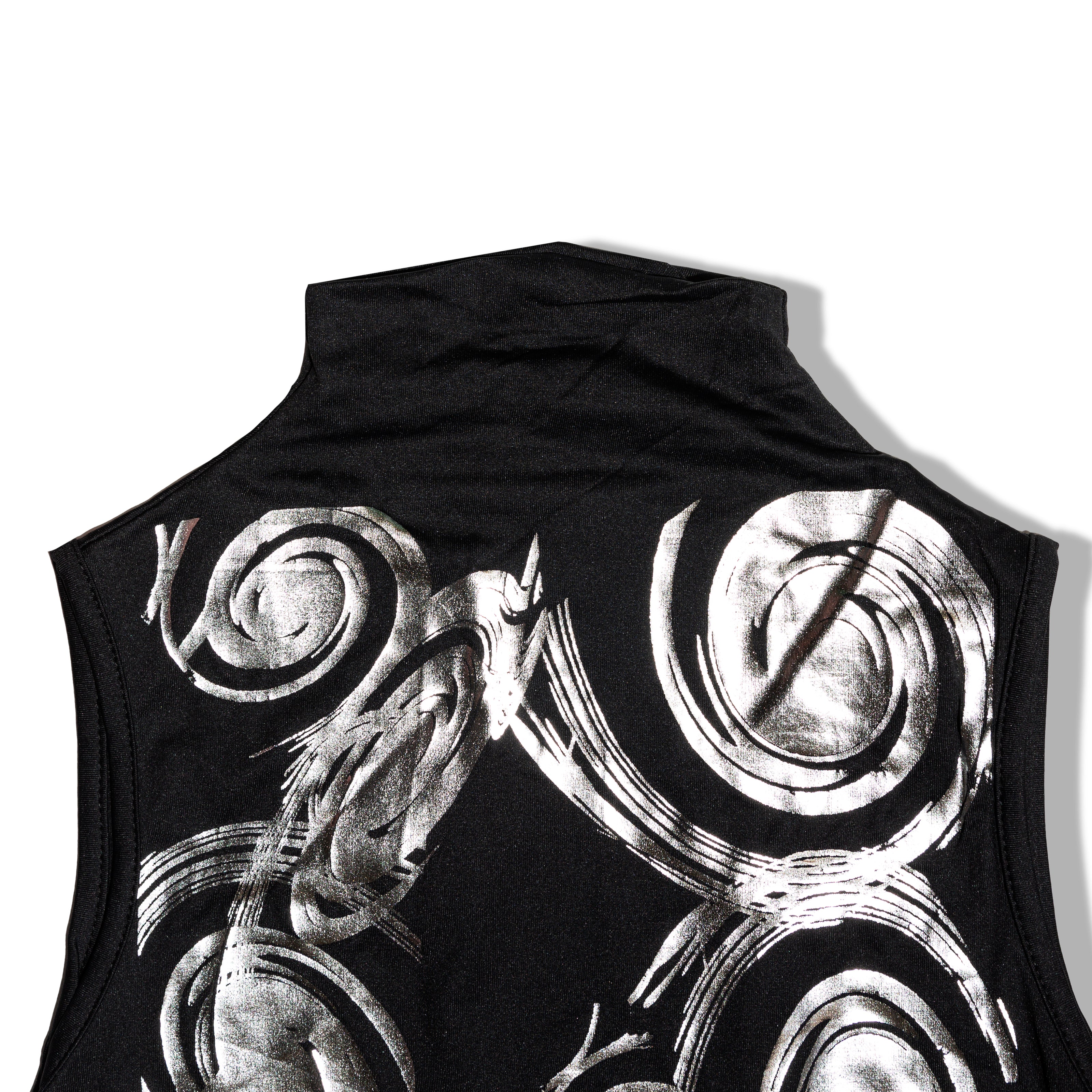 Hot funky patterned black turtlenech top