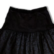 Unique black velvet skirt with lace details (M)