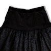 Unique black velvet skirt with lace details (M)