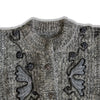 Knitted cardigan with embroidery and beads
