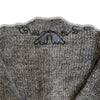 Knitted cardigan with embroidery and beads