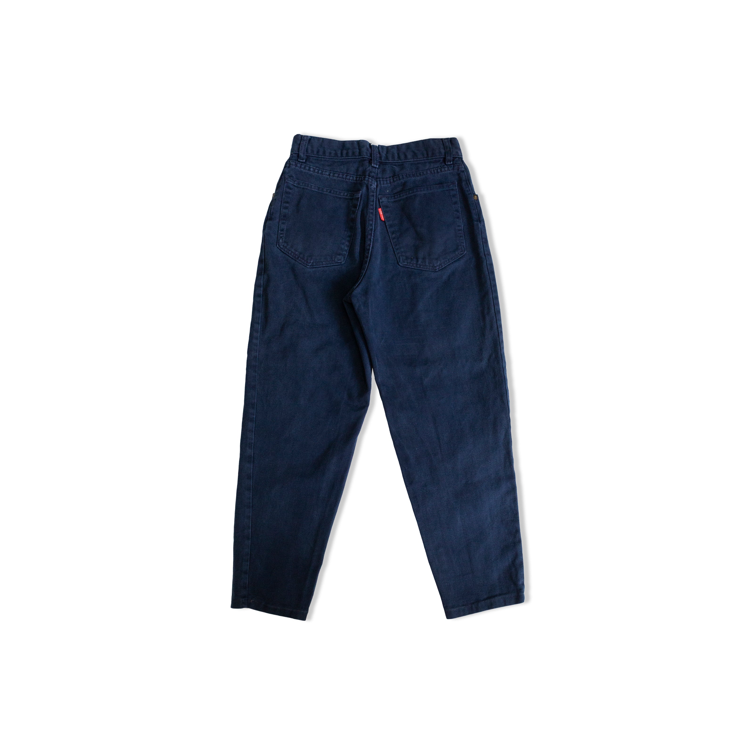 VINTAGE HIGH WAISTED DARK BLUE JEANS (S)