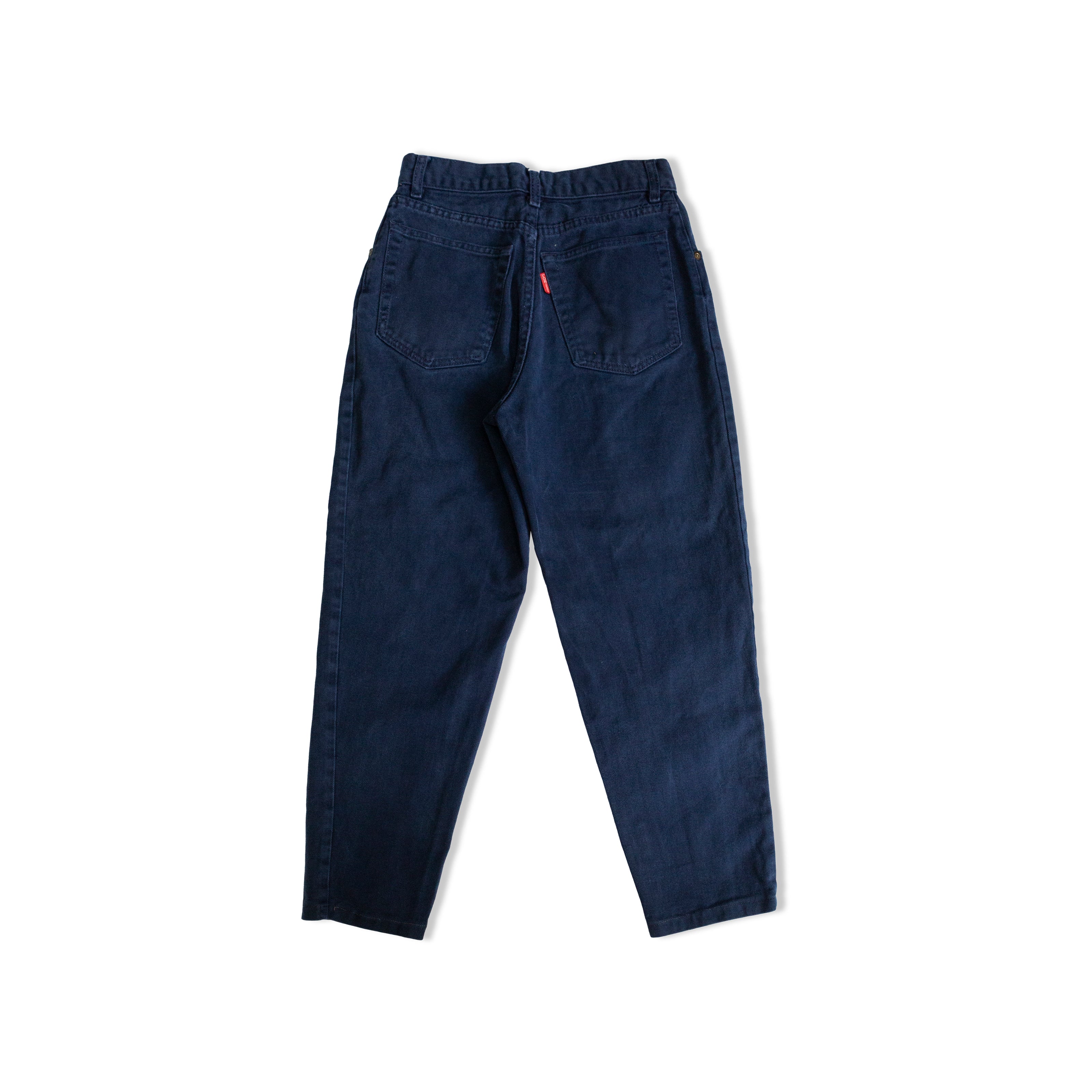 VINTAGE HIGH WAISTED DARK BLUE JEANS (S)