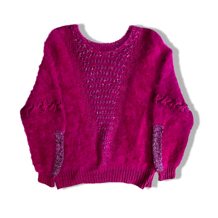 Vibrant fuchsia super soft knit sweater