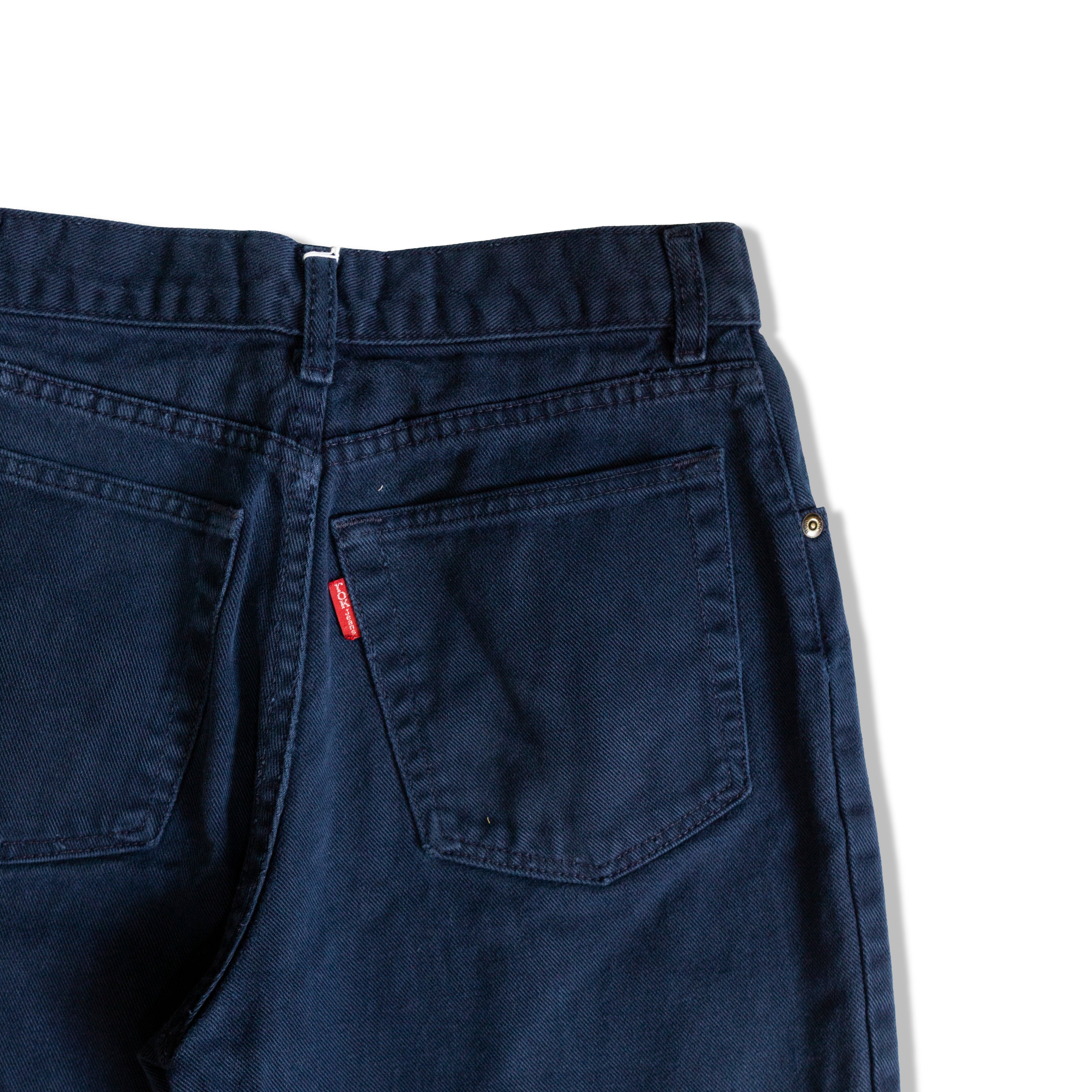 VINTAGE HIGH WAISTED DARK BLUE JEANS (S)