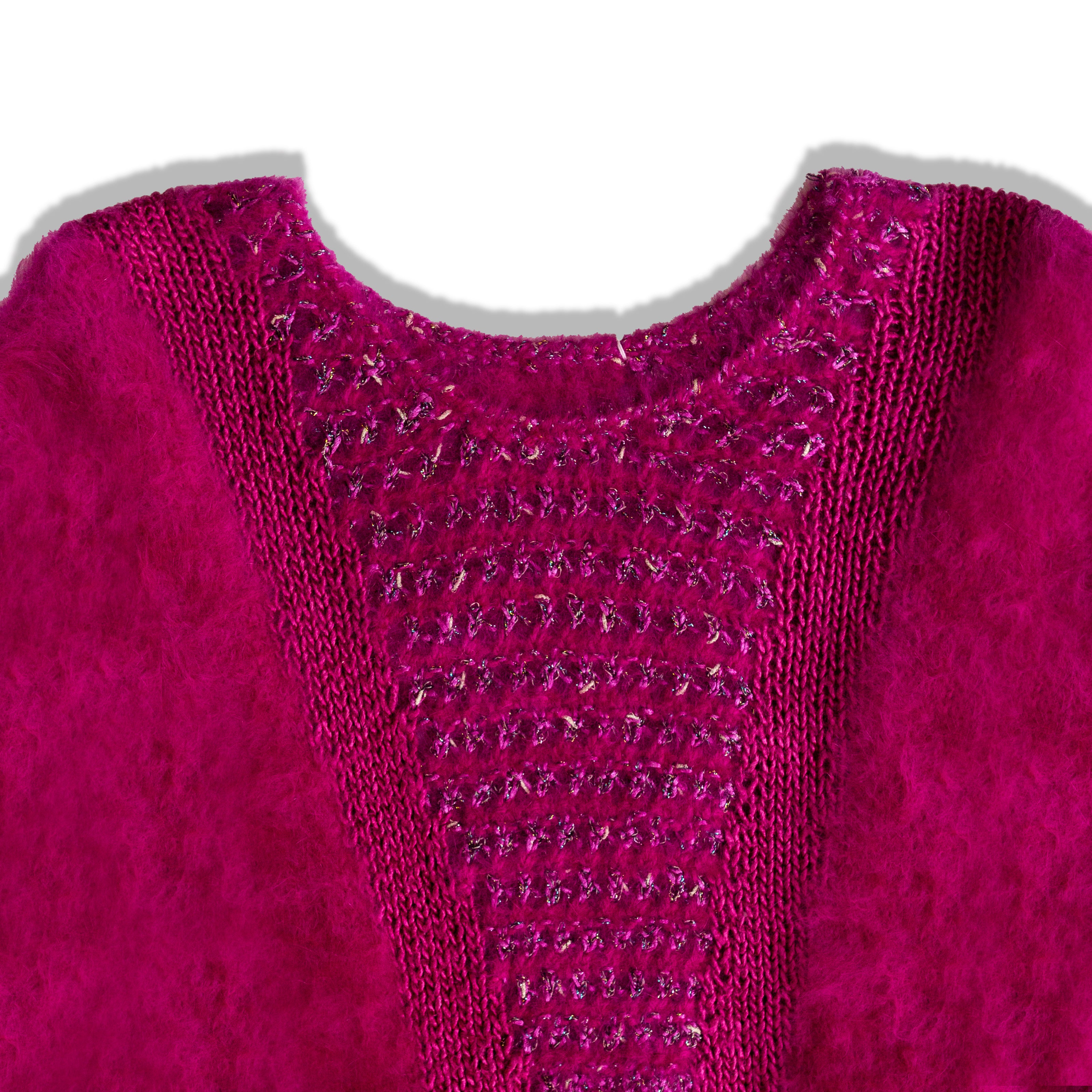 Vibrant fuchsia super soft knit sweater