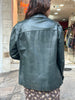 Vintage dark green leather jacket