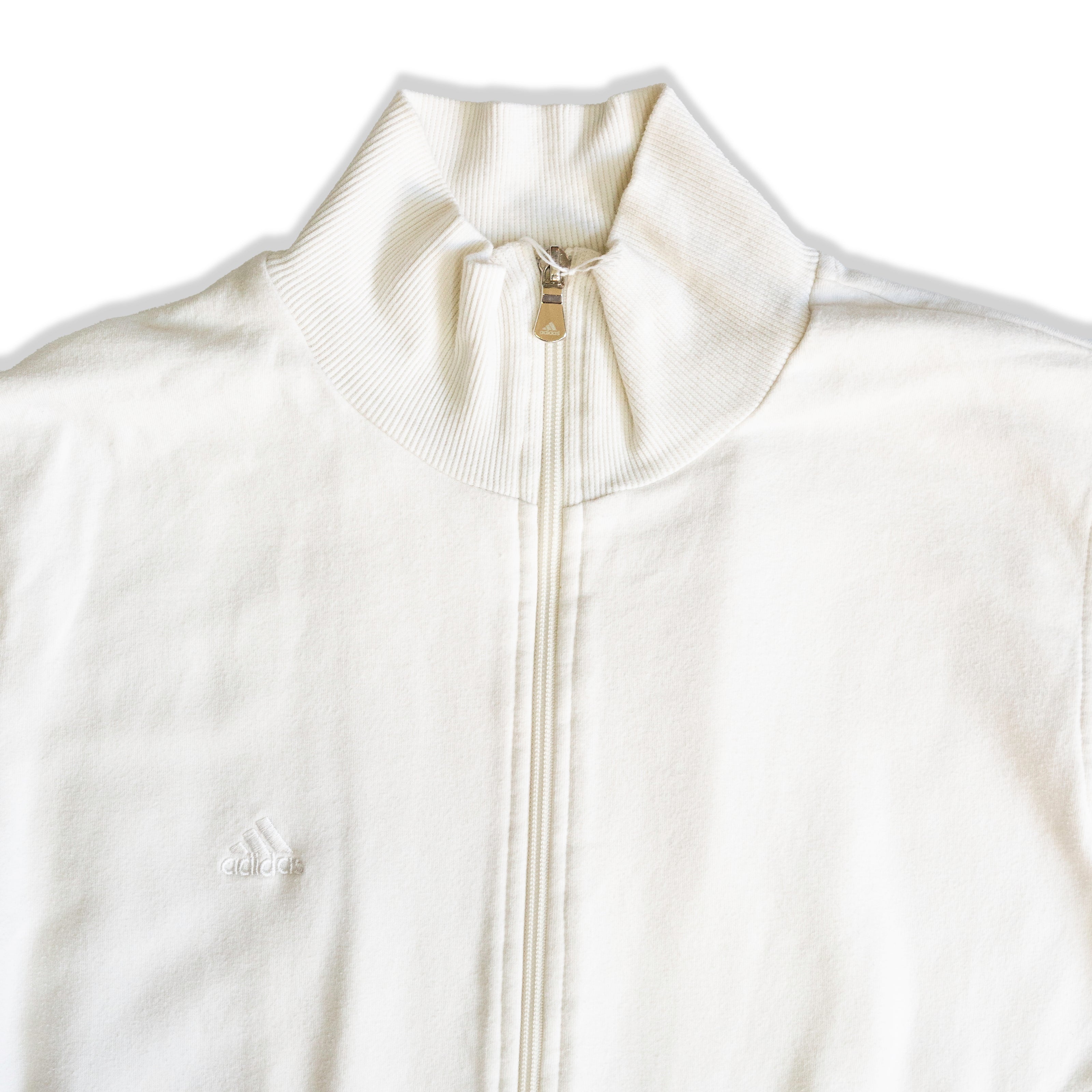Adidas white zip up