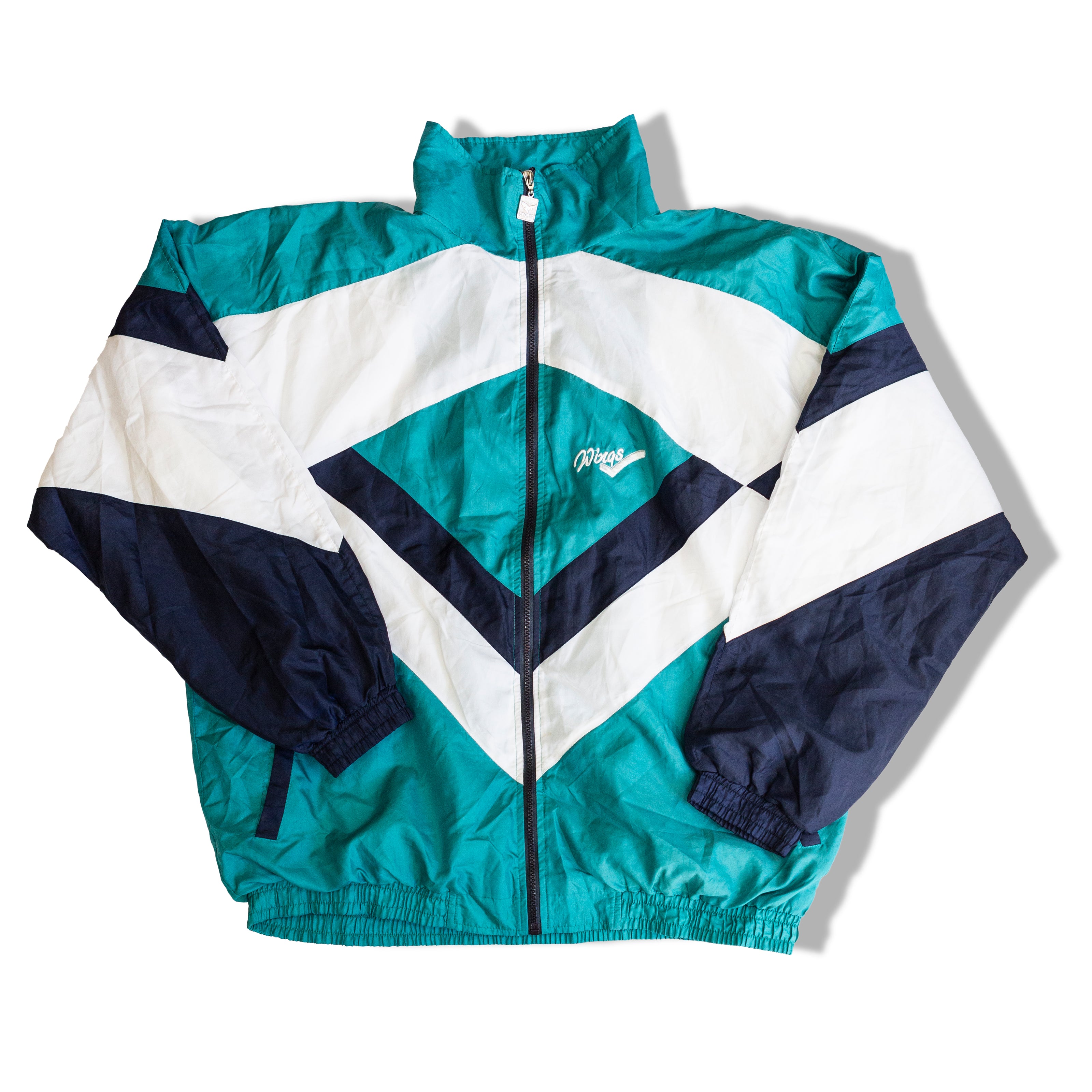 Vintage funky patterned windbreaker (XL)