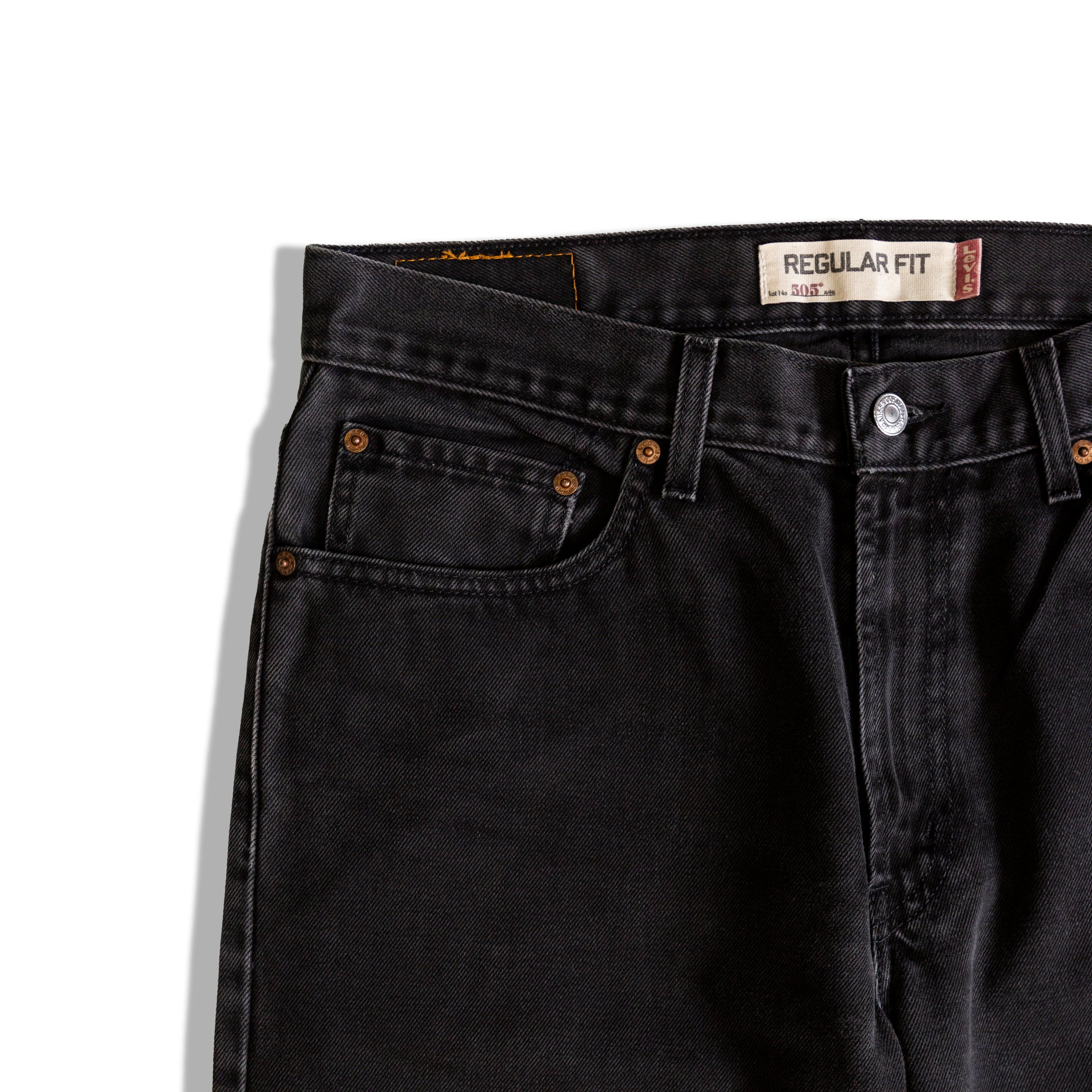 LEVIS DARK GREY 505 JEANS (W34)