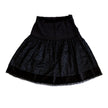 Unique black velvet skirt with lace details (M)