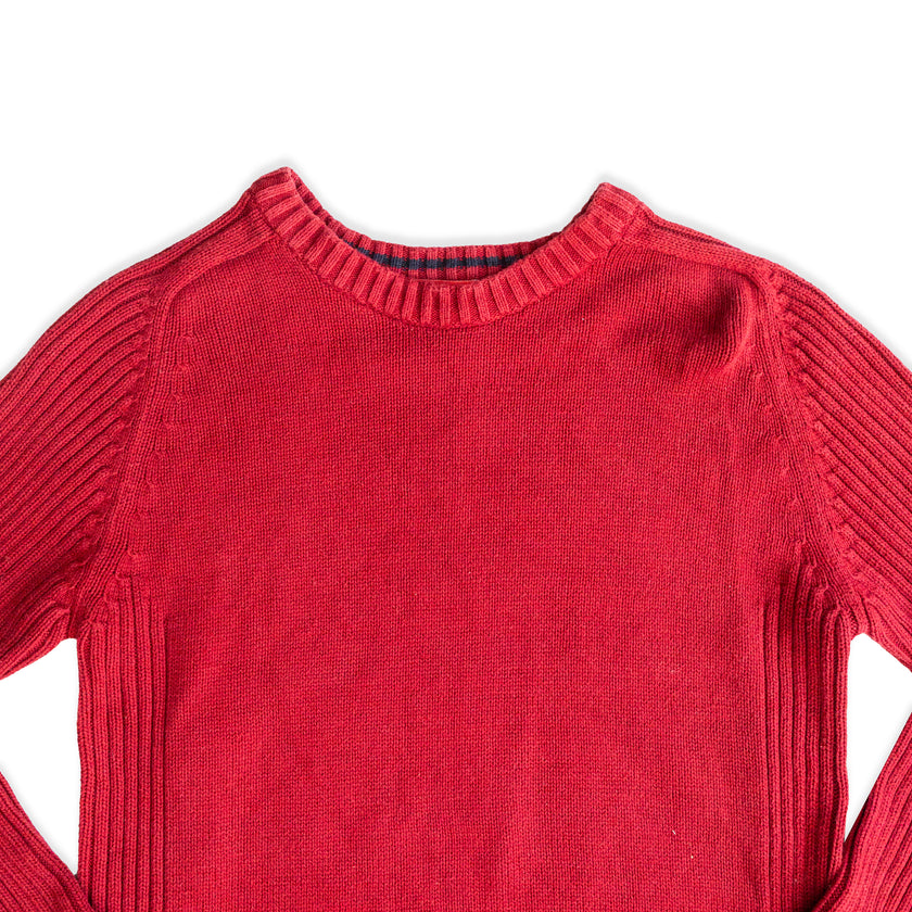 Y2K Men's red knit sweater (S/M)