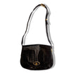 Vintage black patent leather shoulder bag