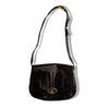 Vintage black patent leather shoulder bag