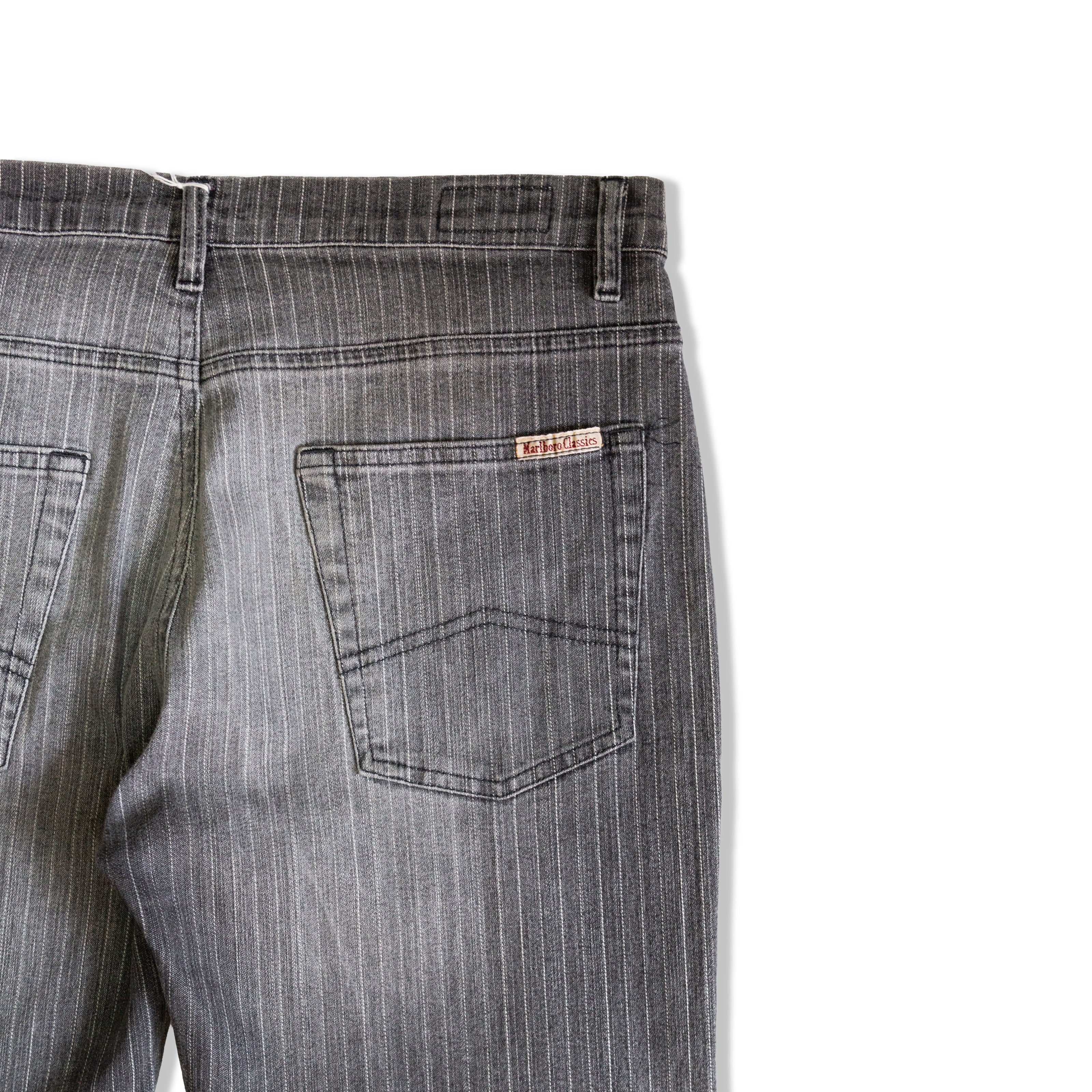 MALBORO CLASSICS STRIPPED LOW WAISTED JEANS W33