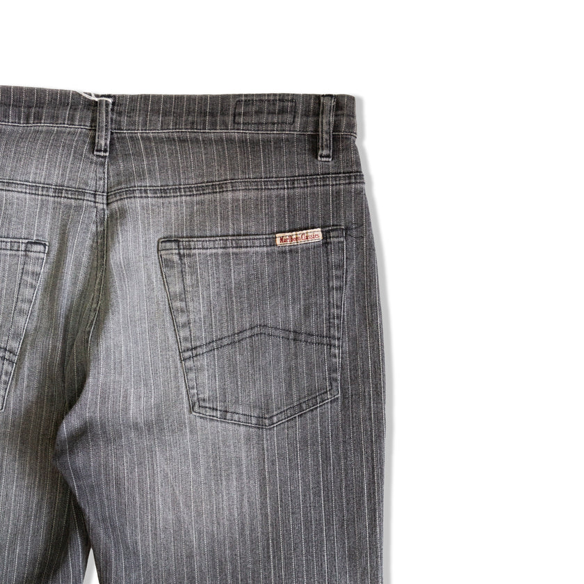 MALBORO CLASSICS STRIPPED LOW WAISTED JEANS W33