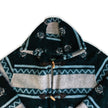 Vintage Hooded Fleece Toggle Coat Men’s Aztec Tribal Pattern Winter Jacket (XL)
