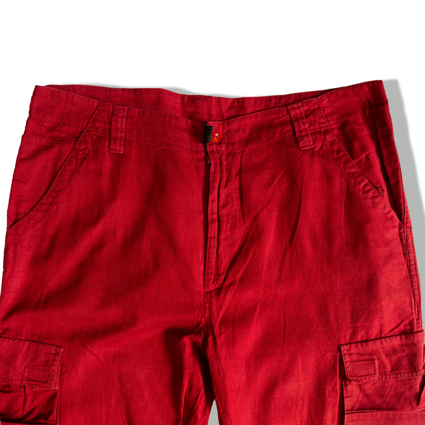 Utility style pants cotton & linen blend (L)