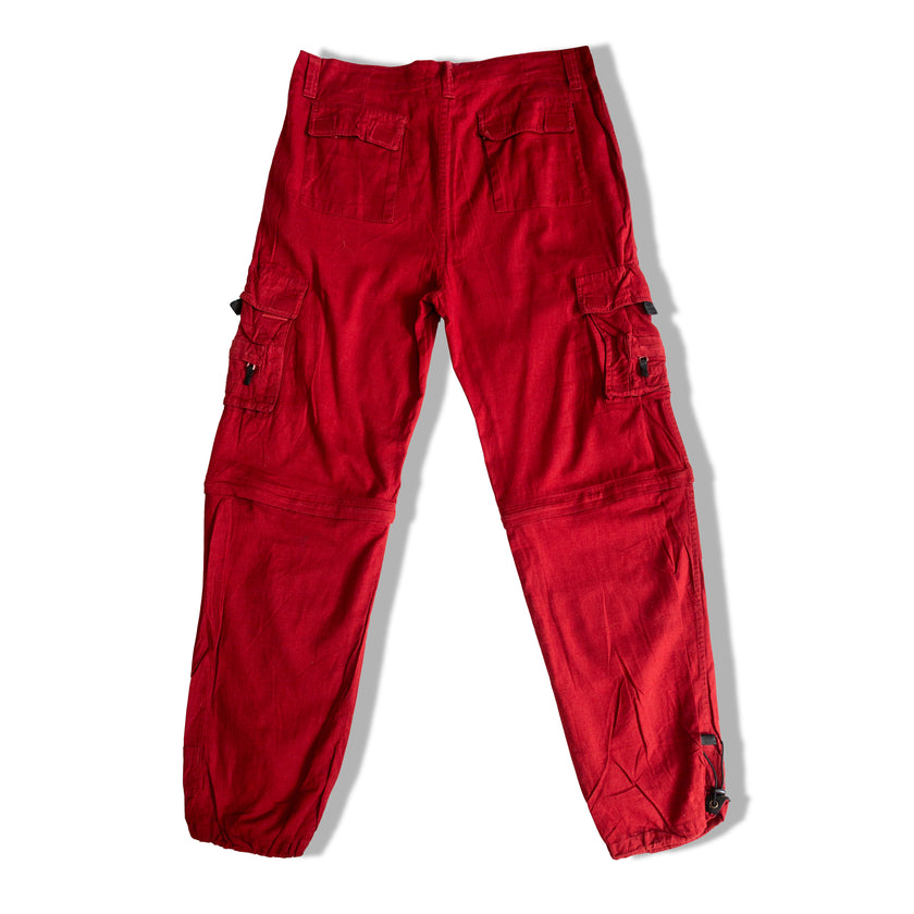 Utility style pants cotton & linen blend (L)