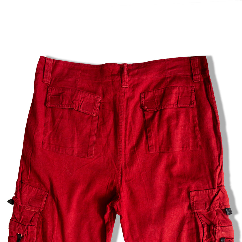 Utility style pants cotton & linen blend (L)