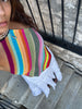 Handmade multi coloured crochet “Muse” top