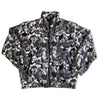 Vintage Abstract Full Zip Pattern Fleece Jacket  (M)